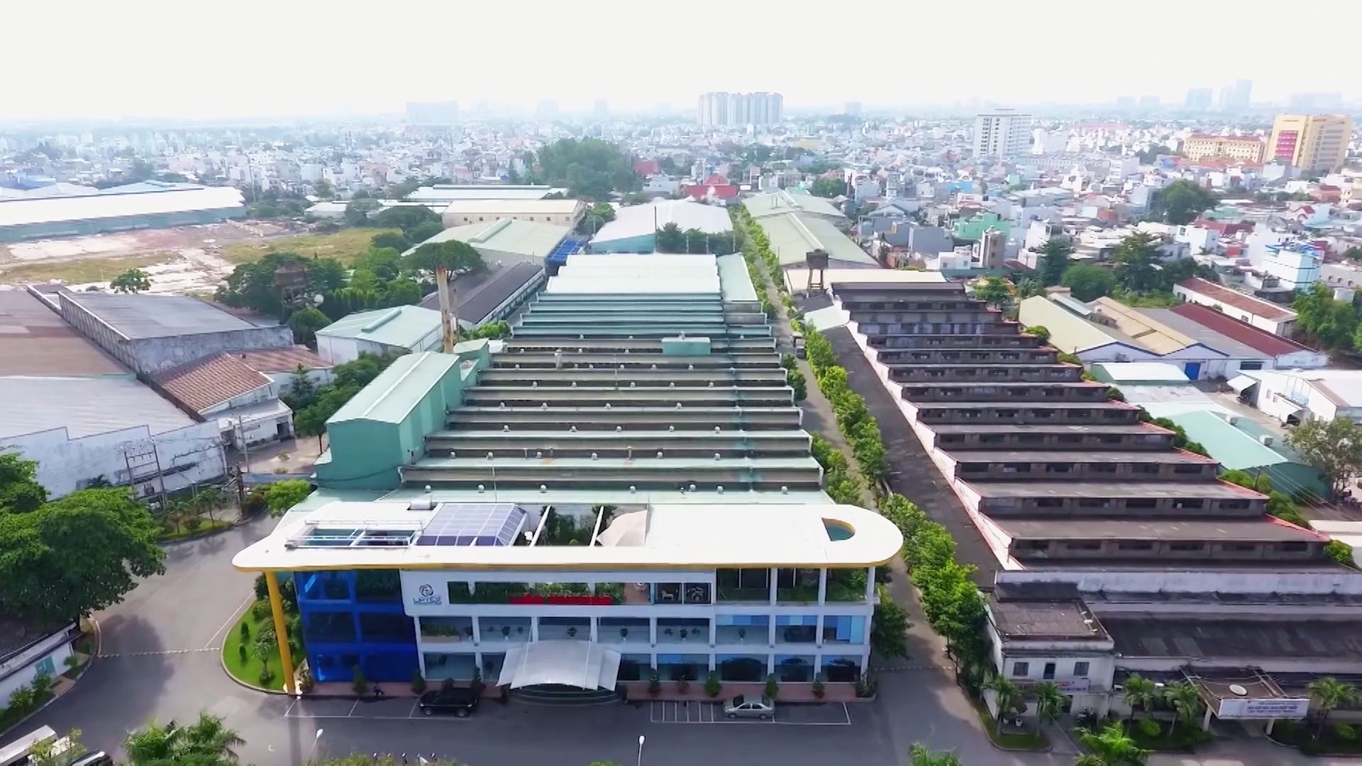 Aerial view of the LPTEX campus
